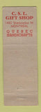 Matchbook Cover - CSL Shipping Cruise? Montreal QC WEAR