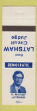 Matchbook Cover - K Michael Latshaw Circuit Judge