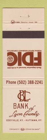 Matchbook Cover - Bank of Lyon County Eddyville Kuttawa KY