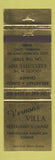 Matchbook Cover - Vernon's Villa Italian Warren OH GOLD