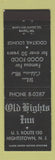 Matchbook Cover - Old Lights Inn Hightstown NJ WEAR