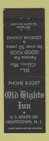 Matchbook Cover - Old Lights Inn Hightstown NJ WEAR