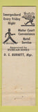 Matchbook Cover - Rex Plaza Hotel Court Tupelo MS WEAR