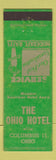 Matchbook Cover - Ohio Hotel Columbus OH