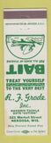 Matchbook Cover - RJ Grode Bait Fishing Nekoosa WI WEAR Prevent Forest Fires