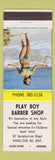 Matchbook Cover - Play Boy Barber Shop Hamilton ON pinup
