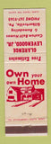 Matchbook Cover - Clarence Levengood Custom Homes Gilbertsville PA