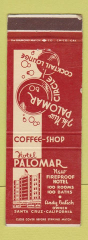 Matchbook Cover - Hotel Palomar Santa Cruz CA