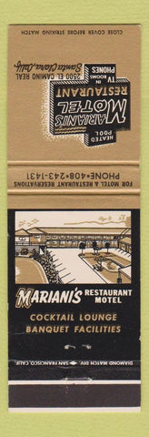 Matchbook Cover - Mariani's Motel Restaurant Santa Clara CA