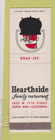 Matchbook Cover - Hearthside Restaurant Santa Ana CA