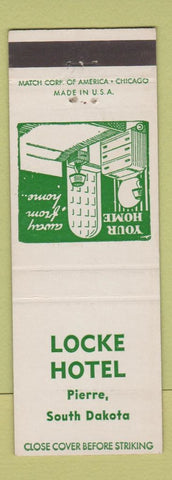 Matchbook Cover - Locke Hotel Pierre SD
