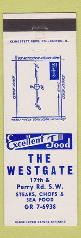 Matchbook Cover - The Westgate Restaurant Canton OH