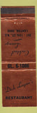 Matchbook Cover - Dick Logan's Restaurant Canton OH