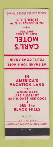 Matchbook Cover - Carl's Motel Sturgis SD