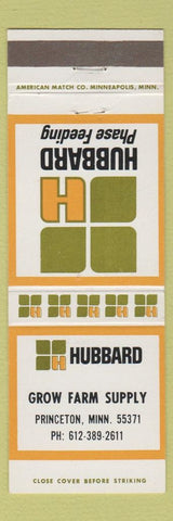 Matchbook Cover - Hubbard Seed Grown Farm Supply Princeton MN