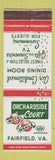 Matchbook Cover - Ochardside Court Motel Restaurant Fairfield VA