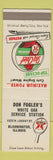 Matchbook Cover - Texaco oil gas Don Fogler Bloomington IL Sky Chief