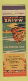 Matchbook Cover - Falmouth Hotel Portland ME #1