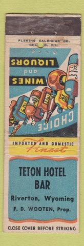 Matchbook Cover - Teton Hotel Bar Riverton WY WEAR girlie