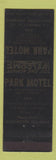 Matchbook Cover - Park Motel Manchester TN