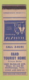 Matchbook Cover - Cafe Tourist Home Chattanooga TN