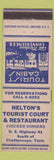 Matchbook Cover - Helton's Tourist Court Restaurant Chattanooga TN