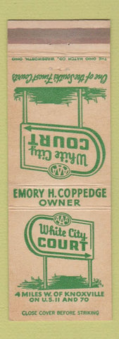 Matchbook Cover - White City Court Knoxville TN WEAR