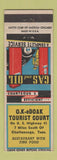 Matchbook Cover - OK eDoak Tourist Court Chattanooga TN oil gas