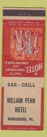 Matchbook Cover - William Penn Hotel Harrisburg PA