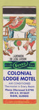 Matchbook Cover - Colonial Lodge Motel Elgin IL hillbilly