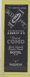 Matchbook Cover - Hotel Como Rock Island IL
