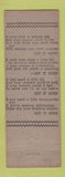 Matchbook Cover - Hampson's Service oil gas Providence RI ADVANCE pinup WORN