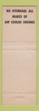 Matchbook Cover - John Lenz Repair Service auto Battle Creek MI BLUE