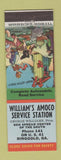 Matchbook Cover - William's Amoco oil gas Ringgold GA hillbilly outhouse