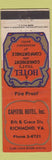 Matchbook Cover - Capitol Hotel Richmond VA