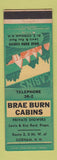 Matchbook Cover - Brae Burn Cabins Gorham NH
