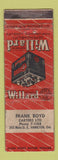 Matchbook Cover - Willard Batteries Frank Boyd Hamilton ON WORN