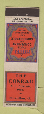 Matchbook Cover - The Conrad Massillon OH