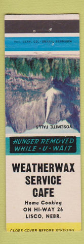 Matchbook Cover - Weatherwax Service Cafe Lisco NE