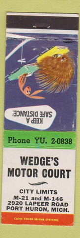 Matchbook Cover - Wedge's Motor Court Port Huron MI