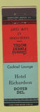 Matchbook Cover - Hotel Richardson Dover DE