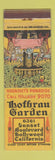 Matchbook Cover - Hofbrau Garden Hollywood CA deco