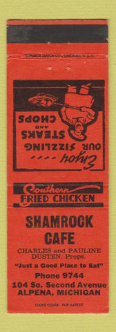 Matchbook Cover - Shamrock Cafe Alpena MI