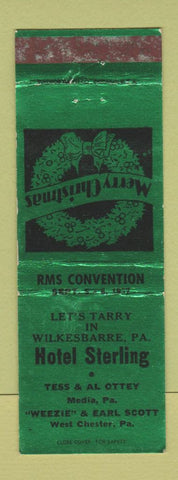 Matchbook Cover - Hotel Sterling West Chester PA Christmas WEAR