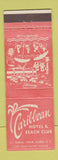 Matchbook Cover - Carribean Hotel Beach Club ST Thomas Virgin Islands