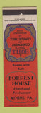 Matchbook Cover - Forrest House Athens PA