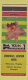 Matchbook Cover - Stonewall Jackson Hotel Manassas VA