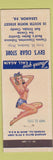 Matchbook Cover - Erv's Cigar Store Lebanon PA ADVANCE pinup Scotty Says girlie