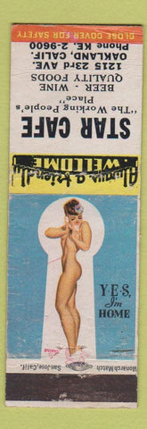 Matchbook Cover - Star Cafe Oakland CA pinup WEAR