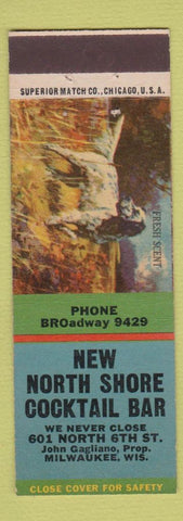 Matchbook Cover - New North Shore Cocktail Bar Milwaukee WI girlie back